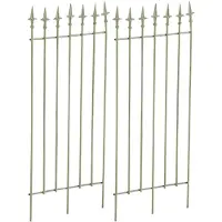 Décoshop26 - Set mit 2 Rankhilfen für Kletterpflanzen Gartendekoration aus antikgrünem Metall 10_0003834