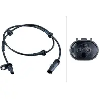 Hella Sensor Raddrehzahl 2-polig Hallsensor 871 mm Kabel für u.a. BMW 5er
