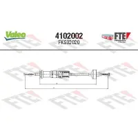 Valeo 4102002 Kupplungsseil Seilzug für VW GOLF III (1H1) 824/537mm