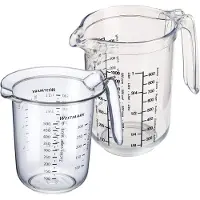 Westmark Set 2tlg., Messkannen 0,5 l und 1 l Gerda,1 x 30682270 Messkanne Gerda, 1 l,1 x 30642270 Messkanne, 0,5 l, 306422E6