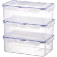OEM Stapelbare Vorratsdosen, 3-teilig, 1 Liter, transparent, BPA-frei