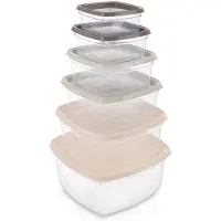 Orion | Lebensmittelbehälter Set - mit Deckel und Dichtung - 6 Stück - Frischhaltedose - Spülmaschinenfest - 275 ml bis 3,2 L