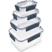 Orion | Lebensmittelbehälter Set - mit Deckel und Dichtung - 4 Stück - Frischhaltedose - Spülmaschinenfest - 375 ml bis 2,85 L