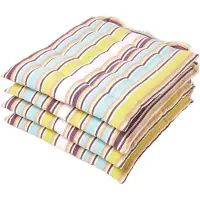 Homescapes STUHLKISSEN 4er-Set, Osaka bunt gestreift 40/40/5 cm