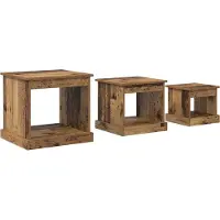 vidaXL Couchtisch 3 stk. Altholz 48 x 45 x 45 cm Holzwerkstoff