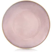 Lumarko Talerz Obiadowy Płytki 27cm Ceramika Różowy Glaze Nakrapiany Zmywarka ORION