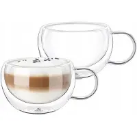 Wilmax Doppelwandiger Becher 400 ml Transparent, 1er Set
