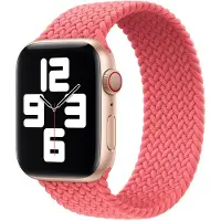 Apple Geflochtenes Solo Loop für Watch | 44/45/46/49 mm - Größe 10 - Pink Punch
