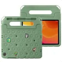 IMoshion Kindersichere Schutzhülle mit abnehmbaren Ansteckern für das Samsung Galaxy Tab A11 Plus / A9 Plus - Olive Green