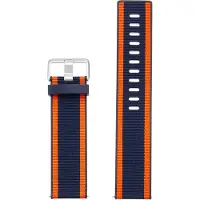 Fitbit Woven Armband für Versa / Versa 2 / Versa Lite - Größe L - Navy / Orange