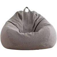 AD.CON Sitzsack mit EPS-Perlen Füllung Puff Relax-Sessel Sitzkissen Bodenkissen Bean Bag 90x110x50cm 250L Dunkelgrau