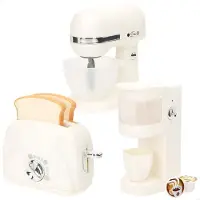 Playgo 3-teiliges Elektrogeräte-set-toaster Kaffeemaschine & Mixer Kinderküchen-set Lernspielzeug