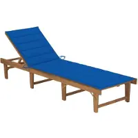 Helloshop26 - Sonnenliege Deckstuhl Sonnenbett Gartenbett Terrassenmöbel klappbare Gartenmöbel mit Kissen massives Akazienholz 02_0012846