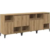 vidaXL Sideboards 3 stk. Artisan-Eiche 60 x 35 x 70 cm Holzwerkstoff