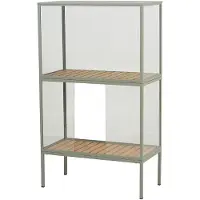 Brafab Pflanzenschrank Grower Greens, Dusty Green - Aluminium, Glas mit 2 Böden