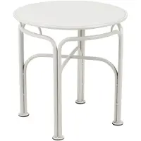 Brafab Gartenbeistelltisch Arts aus Metall - Rund, Ø 46 cm, Soft White