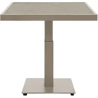 Brafab Gartencouchtisch Scale - Aluminium & Keramik, Höhenverstellbar, 85x85 cm, Khaki