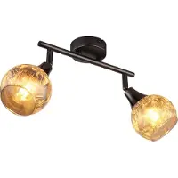 Globo 54360-2, Schwarz, Glas, Metall, IP20, I, E14, 40 W