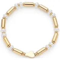 Leonardo Jewels Armband Gold Nina, Armschmuck, Schmuck, Edelstahl, Imitationsperle, 025376