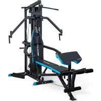 Thunder Kraftstation ZUGAT | 270x146x200cm | 80kg Gewichtsblock | Heimfitness | Verstellbare Bank | Multigym | Professionelles Trainingsgerät |