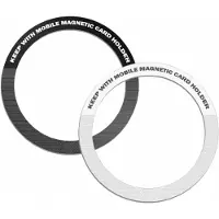 Jaym Pack 2 Anneaux Magnetiques Compatibles Magsafe - Noir Et Argent -