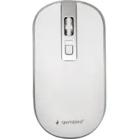 Gembird MUSW-4B-06-WS, Beidhändig, Optisch, RF Wireless, 1600 DPI, Silber, Weiß