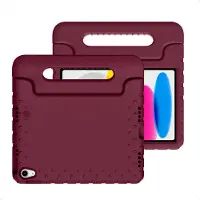 IMoshion Schutzhülle mit Handgriff kindersicher für das Apple iPad 11 (2025) 11 Zoll A16 / iPad 10 (2022) 10.9 Zoll - Velvet Plum