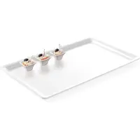 Hendi Servierplatte 566008, 53 x 32,5cm, Gastronorm 1/1, Kunststoff weiß, eckig