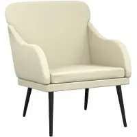 vidaXL Sessel Creme 63x76x80 cm Kunstleder