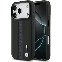 BMW Etui M Perforated Stripe Logo MagSafe do iPhone 17 Pro niebieski
