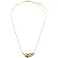 Tory Burch Halskette Interlocking Wishbone Pendant 161070 Goldfarben