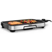 Tefal Plancha Inox CB630D10, Edelstahl, Schwarz, Rechteckig, Drehregler, 462 x 289 mm, 1 Zone(n), 6 Person(en)