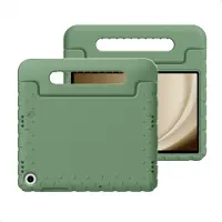 IMoshion Schutzhülle mit Handgriff kindersicher für das Samsung Galaxy Tab A11 Plus / A9 Plus - Olive Green