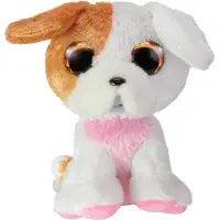 LUMO Stars kuschelhund Kaffe junior 15 cm Plüsch weiss/braun