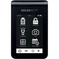 Reiner SCT TAN & TOTP Generator tanJack deluxe, 2-Faktor-Authentisierung, zusätzlicher PIN-Schutz 3,5″ Touchdisplay, Kartenslot, inkl. Ladestation & Netzteil, schwarz