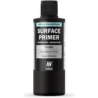 Vallejo 74.660, Basislackgrundierung, Metall, Polyvinylchlorid (PVC), Holz, Fertig gemischt, Schwarz, Glänzende Oberfläche, 200 l
