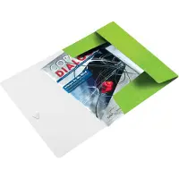 Leitz 3-klap elastikmappe Leitz WOW PP A4 grøn - (10 stk.)
