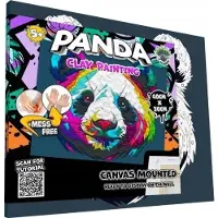 HOBBY2YOU - Clay painting on canvas 30x40cm - Panda (777682)