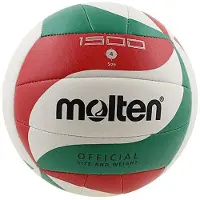 Molten V4M1500, Grün, Rot, Weiß, Leder, Synthetisch, 18-panel ball, Innen & Außen, Muster, Unisex