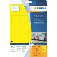 Herma Farbige Etiketten A4 45.7x21.2 mm gelb Papier matt 960 St., Gelb, Selbstklebendes Druckeretikett, A4, Papier, Laser/Inkjet, Entfernbar