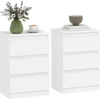 HOMCOM Nachttisch-40L x 30B x 59,5H cm-Weiß | Gr.: onesize