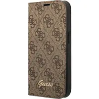 GUESS GUBKP14XHG4SHW iPhone 14 Pro Max 6,7" brązowy/brown book 4G Vintage Gold Logo