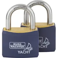 Burg wachter DUO 460 Ni 40 SB Edelstahl Vorhängeschloss (2er Pack)