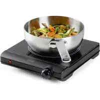 Domo DO30111KP, Schwarz, Arbeitsplatte, 25.3 cm, Keramik, Keramik, 1 Zone(n)