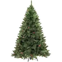 Dmora Weihnachtsbaum 150 cm Vienna, Künstliche Kiefer, Realistischer Baum, Tannenbaum, 99x99 h150 cm, Grün