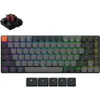 Keychron K3, Verkabelt & Kabellos, USB + Bluetooth, Mechanischer Switch, QWERTY, RGB-LED, Grau