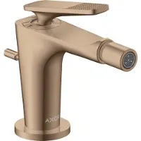 Hansgrohe AXOR Citterio C Einhebel-Bidetmischer, mit Zugstangen-Ablaufgarnitur, Cubic cut, 49211300, Farbe: Polished Red Gold