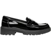 Geox J Casey Girl C Moccasin, Black, 30 EU