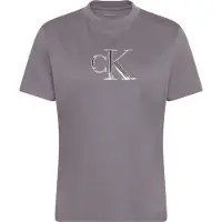 Calvin Klein Jeans Ss Sequin Graphic Tee Coal Größe: M | Hemden Outlet | Damen