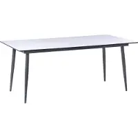 Beliani Gartentisch Biege u. Dunkelgrau HPL-Platte Steinoptik Rechteckig 180x90 cm mit Metallgestell Aluminium Modern Outdoor Esstisch für 6 Personen